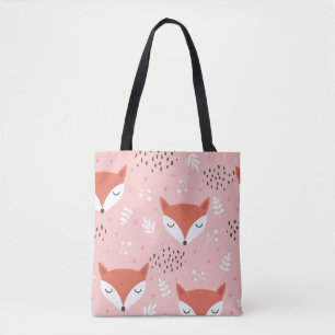 Tote Bag Amusement Fox : Motif de forêt mignon