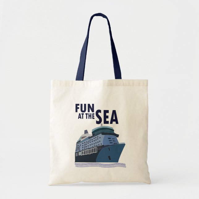 Tote Bag Amusement Sur Le Bateau De Croisière En Mer (Devant)