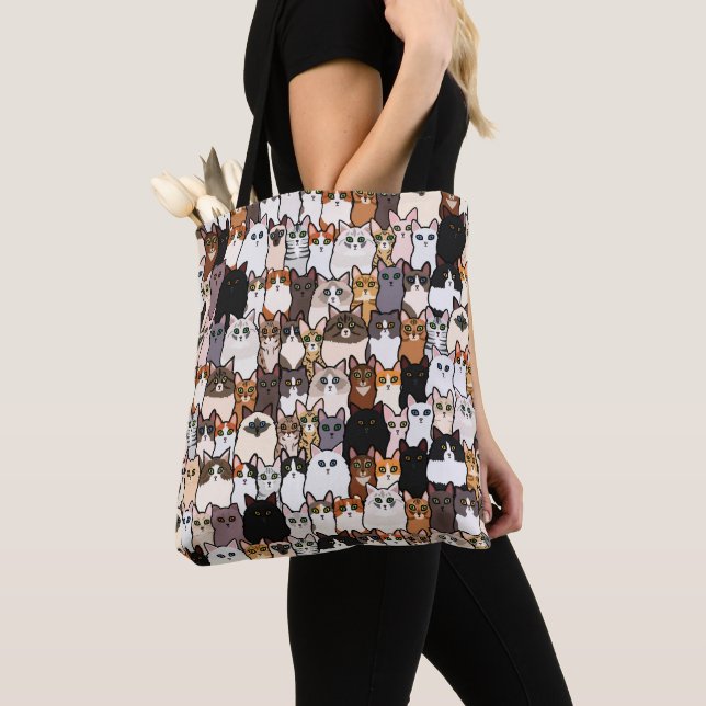 Tote Bag Amusez tant de chats et de chatons Collage (De près)