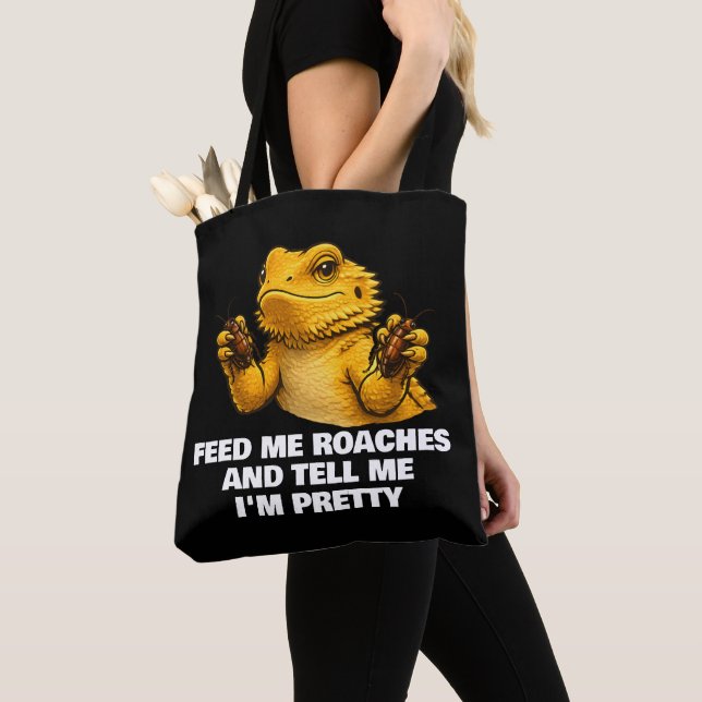 Tote Bag Amusing Propriétaire de Dragon Barbu Amateur de Re (De près)