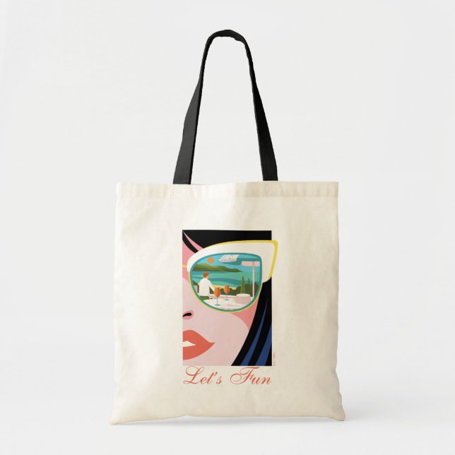 Tote Bag Amusons-nous - Le Lotus Blanc (Devant)