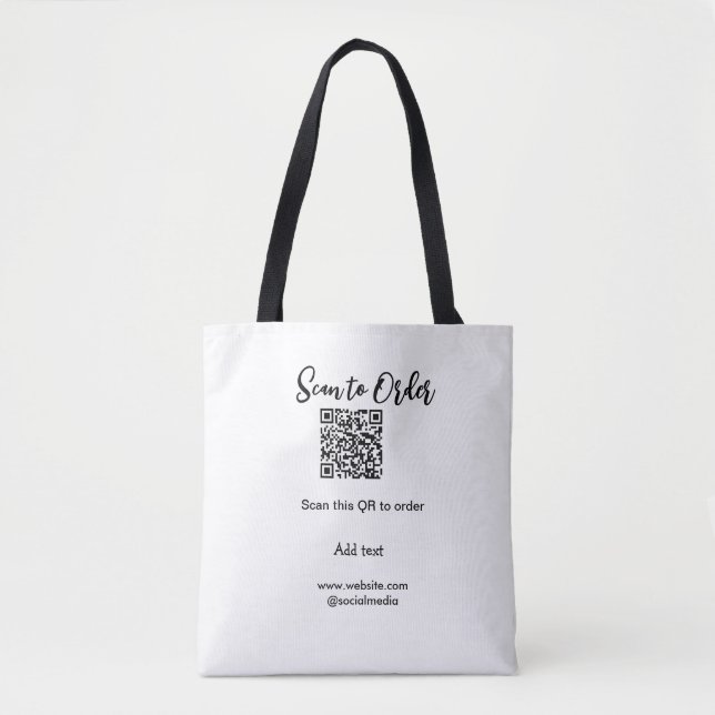 Tote Bag Analyser pour commander analyser le code QR ajoute (Devant)