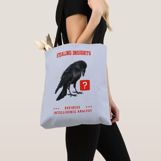 Tote Bag Analyste en intelligence d'affaires Crow (De près)
