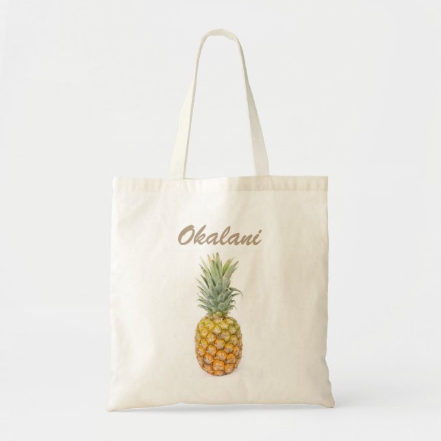 Tote Bag Ananas avec nom (Devant)