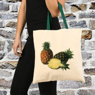 Tote Bag Ananas Hawaïens Vintage, Fruits Alimentaires Biolo