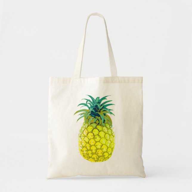 Tote Bag Ananas jaune fruité Fourre-tout (Devant)