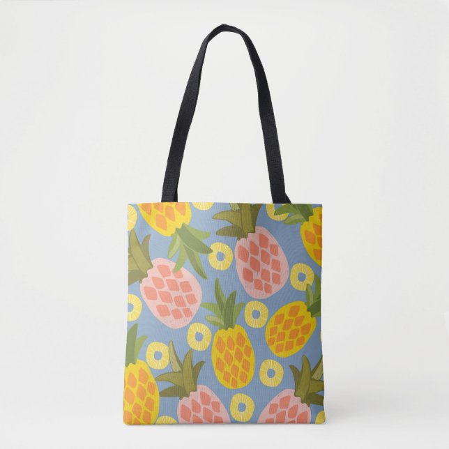 Tote Bag Ananas naturel Abstrait : Beauté Vintage. (Devant)