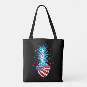Tote Bag Ananas patriotique drôle