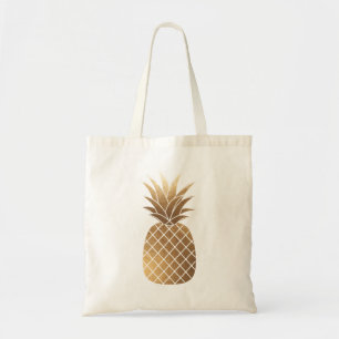 Tote Bag Ananas PixDezines Faux Gold