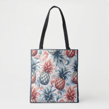 Ananas rouges, blancs et bleus