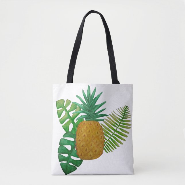 Tote Bag Ananas tropical (Devant)