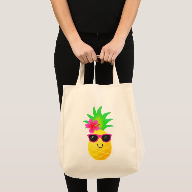 Tote Bag Ananas tropical d'été amusant (Devant (produit))