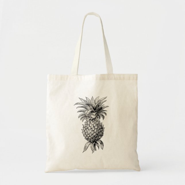 Tote Bag Ananas vintages d'illustration d'ananas de 1800s (Devant)