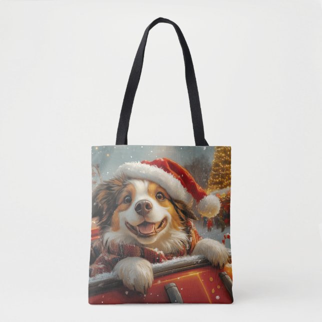 Tote Bag Anatolie Berger Chien Roller Dessous de verre Noël (Devant)