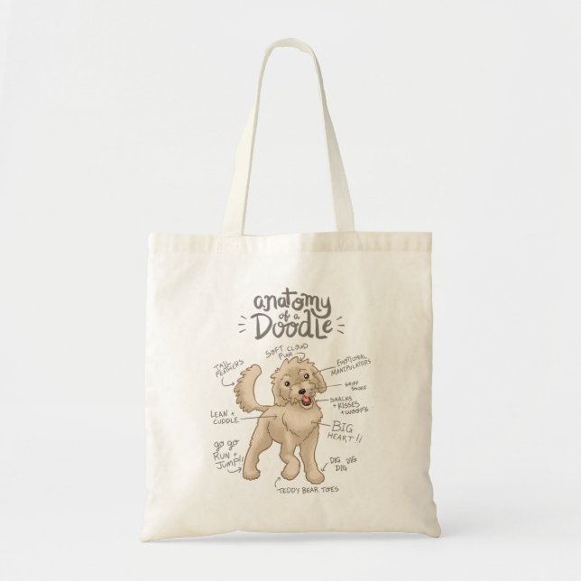 Tote Bag Anatomie d'un chien de chien (Devant)