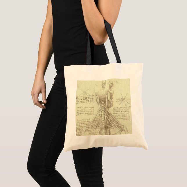 Tote Bag Anatomie humaine colonne vertébrale par Leonardo d (Devant (produit))