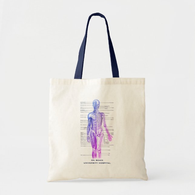Tote Bag Anatomie humaine Diagramme Médicale Nouveauté pers (Devant)
