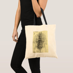 Tote Bag Anatomie humaine, Torse féminin par Léonard de Vin