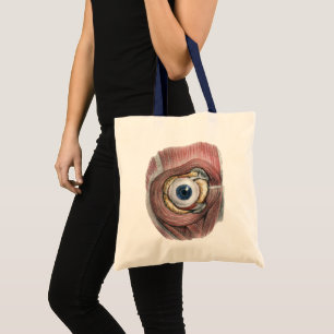 Tote Bag Anatomie humaine vintage, globe oculaire avec des