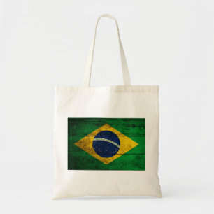 Tote Bag Ancien drapeau brésilien en bois