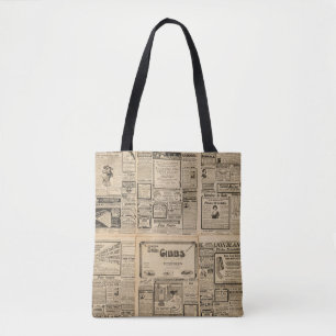 Tote Bag Ancien journal : arrière - plan de papier vintage.