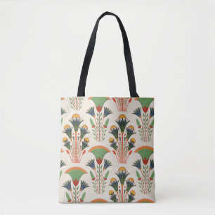 Tote Bag Ancien motif fleuri égyptien sans couture