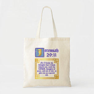 Tote Bag Ancien Testament Jérémie 29:11 KJV Bible Verse