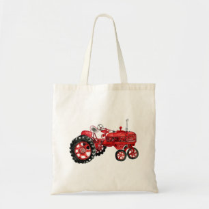 Tote Bag Ancien tracteur rouge