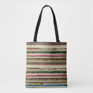 Tote Bag Ancienne boîte de disques empilée en oreiller, vi