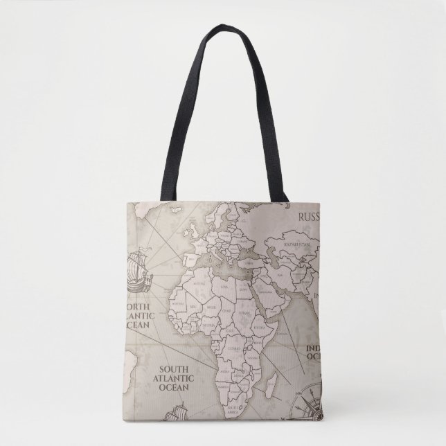 Tote Bag ancienne carte (Devant)