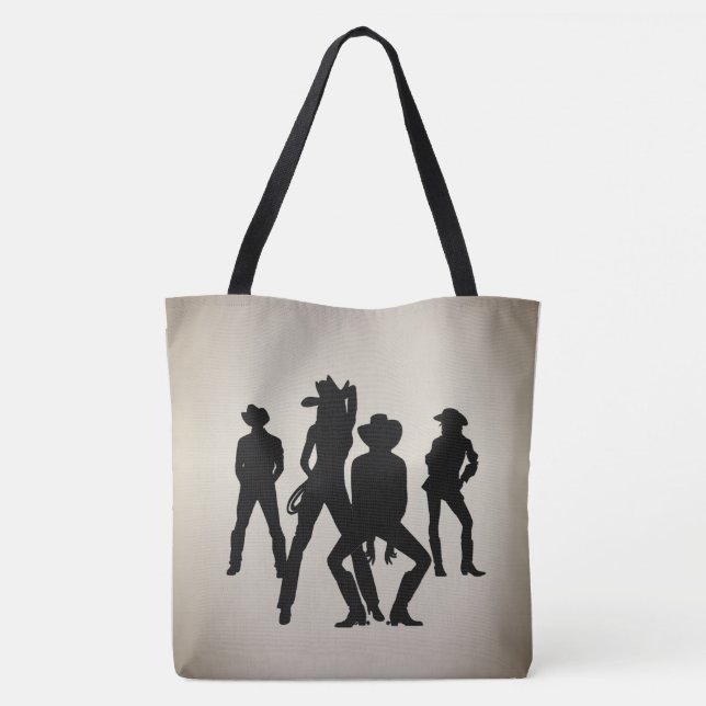 Tote Bag Ancienne danse en ligne Western (Dos)