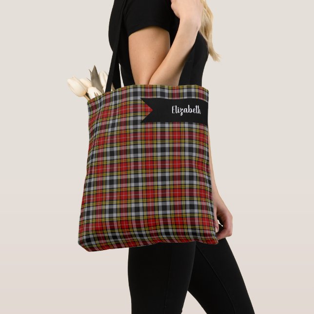 Tote Bag Ancienne robe Buchanan Scottish Clan Tartan Plaid (De près)