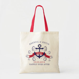 Tote Bag Ancrage de bateau nautique avec des tourbillons él