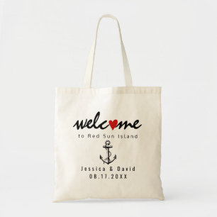 Tote Bag Ancrage vintage plage destination mariage