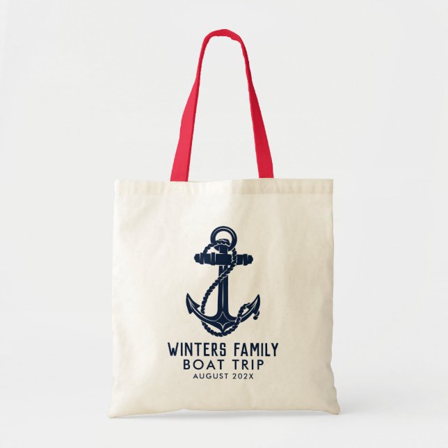 Tote Bag Ancre de bateau de voyage en famille nautique pers (Devant)
