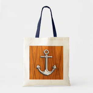 Tote Bag Ancre de style Chrome sur la plaque de teck