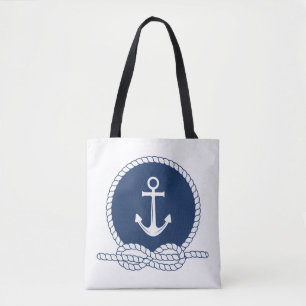 Tote Bag Ancre et corde élégantes