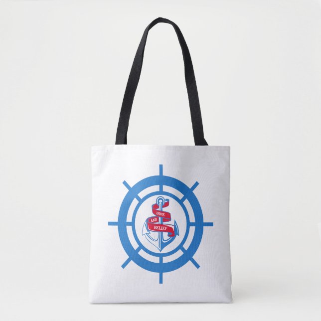 Tote Bag Ancre et volant (Devant)