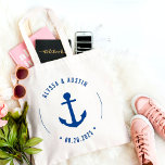 Tote Bag Ancre nautique ÉDITABLE COULEUR Mariage Faveur Fou<br><div class="desc">Un sac fourre-tout simple,  adorable et personnalisé,  à la fois élégant et fonctionnel. Couleur entièrement modifiable,  y compris la couleur du coeur. Design © Berry Berry Sweet. Visitez notre site Web www.berryberrysweet.com pour trouver des objets assortis et des designs plus élégants.</div>