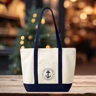 Tote Bag Ancre nautique Nom du bateau Bateau Custom Boat