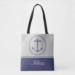 Tote Bag Ancre nautique | personnalisé