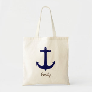 Tote Bag Ancre nommée faite sur commande personnalisée de