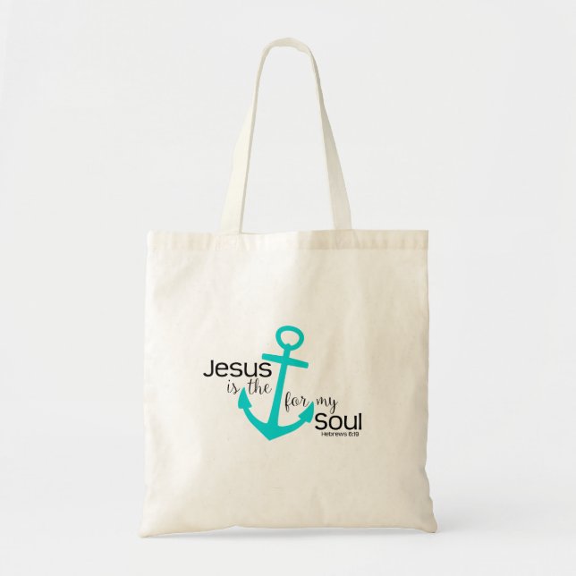 Tote Bag ancre pour mon âme (Devant)