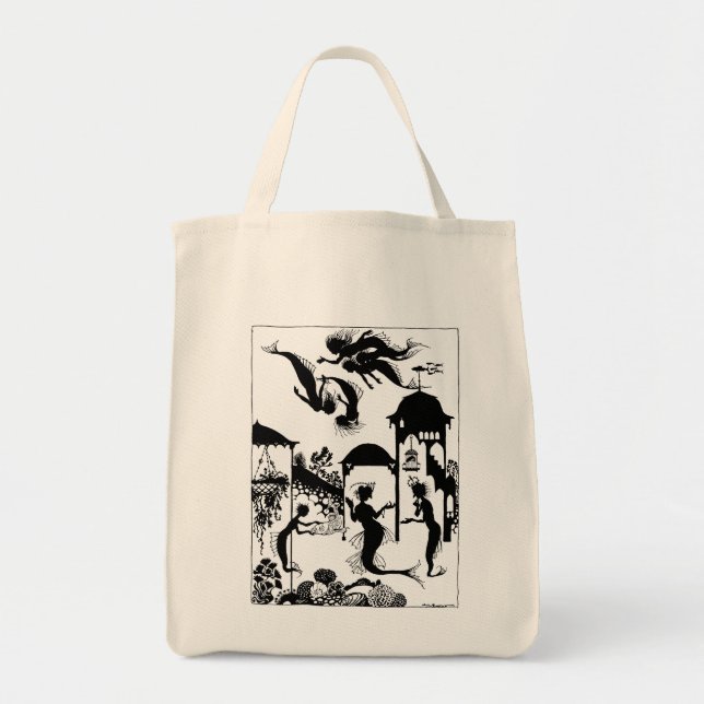 Tote Bag Andersen : Petite silhouette de sirène (Devant)