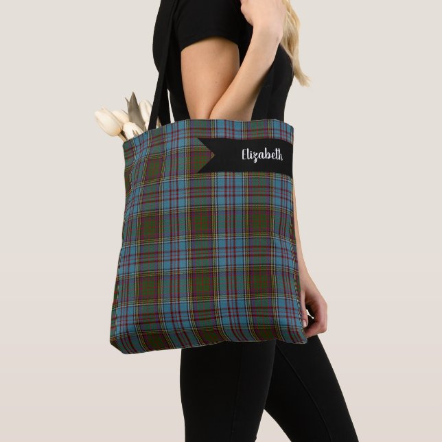 Tote Bag Anderson Clan Tartan Plaid Motif Scottish (De près)
