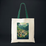 Tote Bag Andorre Travel Art Vintage<br><div class="desc">Design d'art vectoriel Andorre. Andorre est une petite principauté indépendante située entre la France et l'Espagne dans les Pyrénées.</div>
