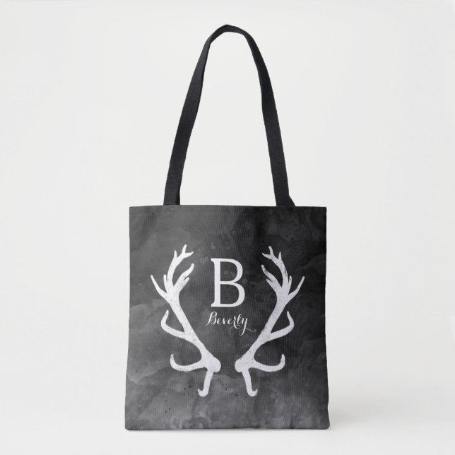 Tote Bag Andouillers rustiques de cerfs communs de (Devant)