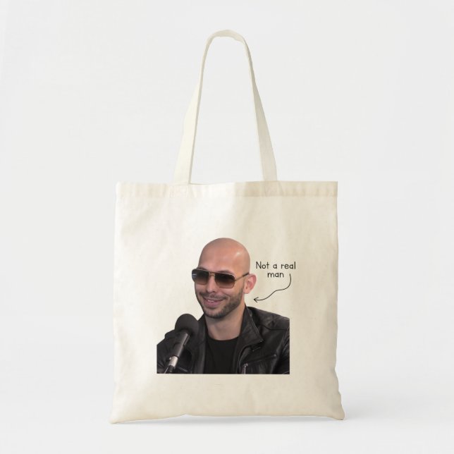 Tote Bag Andrew Tate not a real man  (Devant)