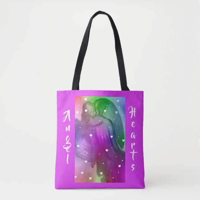 Tote Bag Ange avec les coeurs (Devant)
