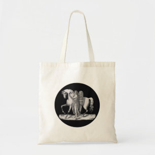 Tote Bag Ange classique à côté du majestueux cheval